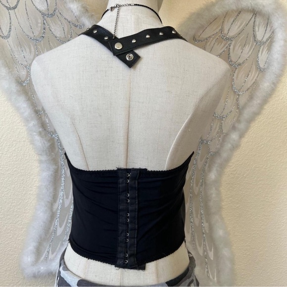 Vintage Leather Black Corset with Studded Detail - Picture 3 of 8